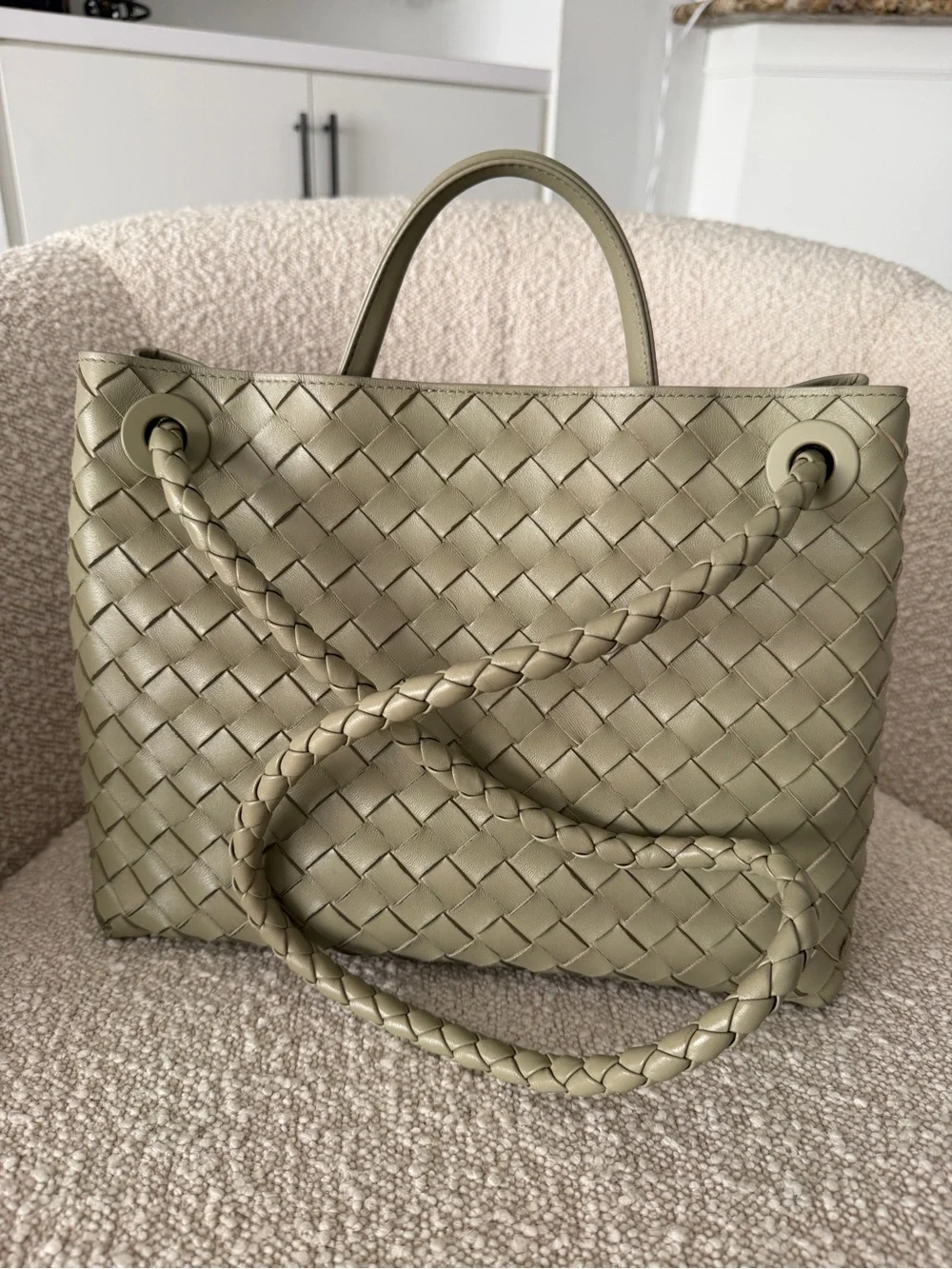 Bottega Veneta Andiamo medium travertine